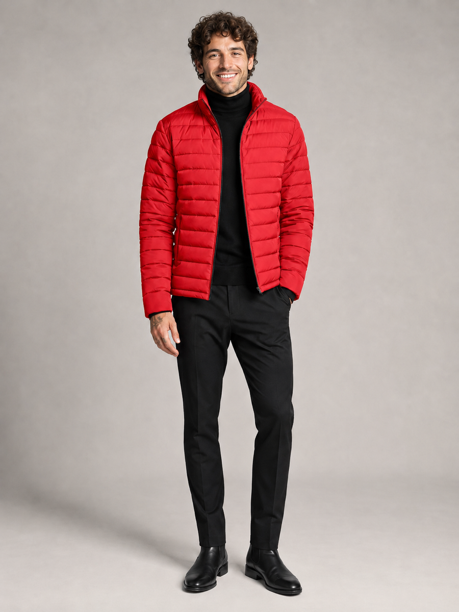 Men's lightweight quilted puffer jacket