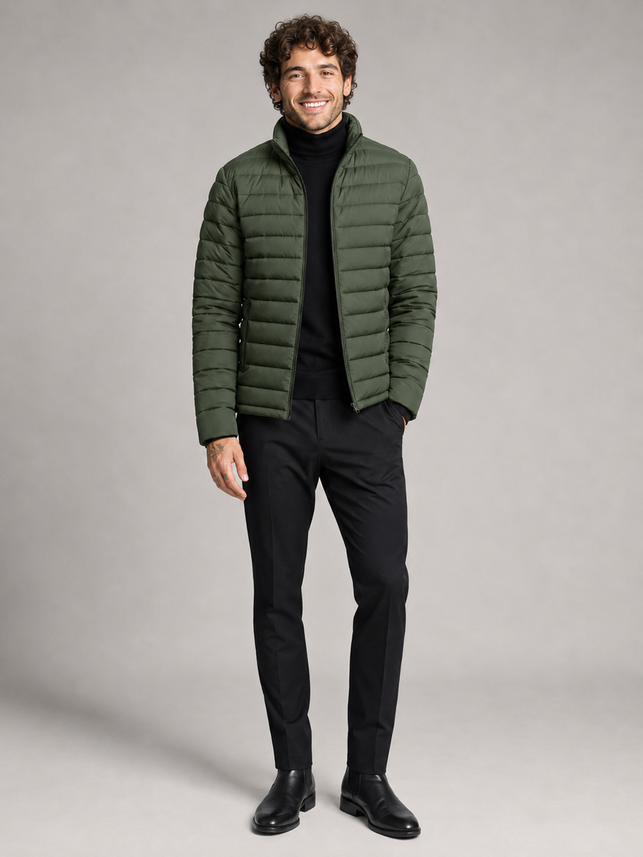 Men's lightweight quilted puffer jacket