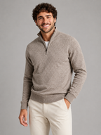 Men's diamond knit quarter-zip jumper