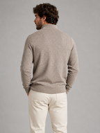 Men's diamond knit quarter-zip jumper