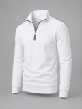 Men's slim-fit ribbed quarter-zip sweatshirt