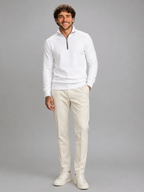 Men's slim-fit ribbed quarter-zip sweatshirt