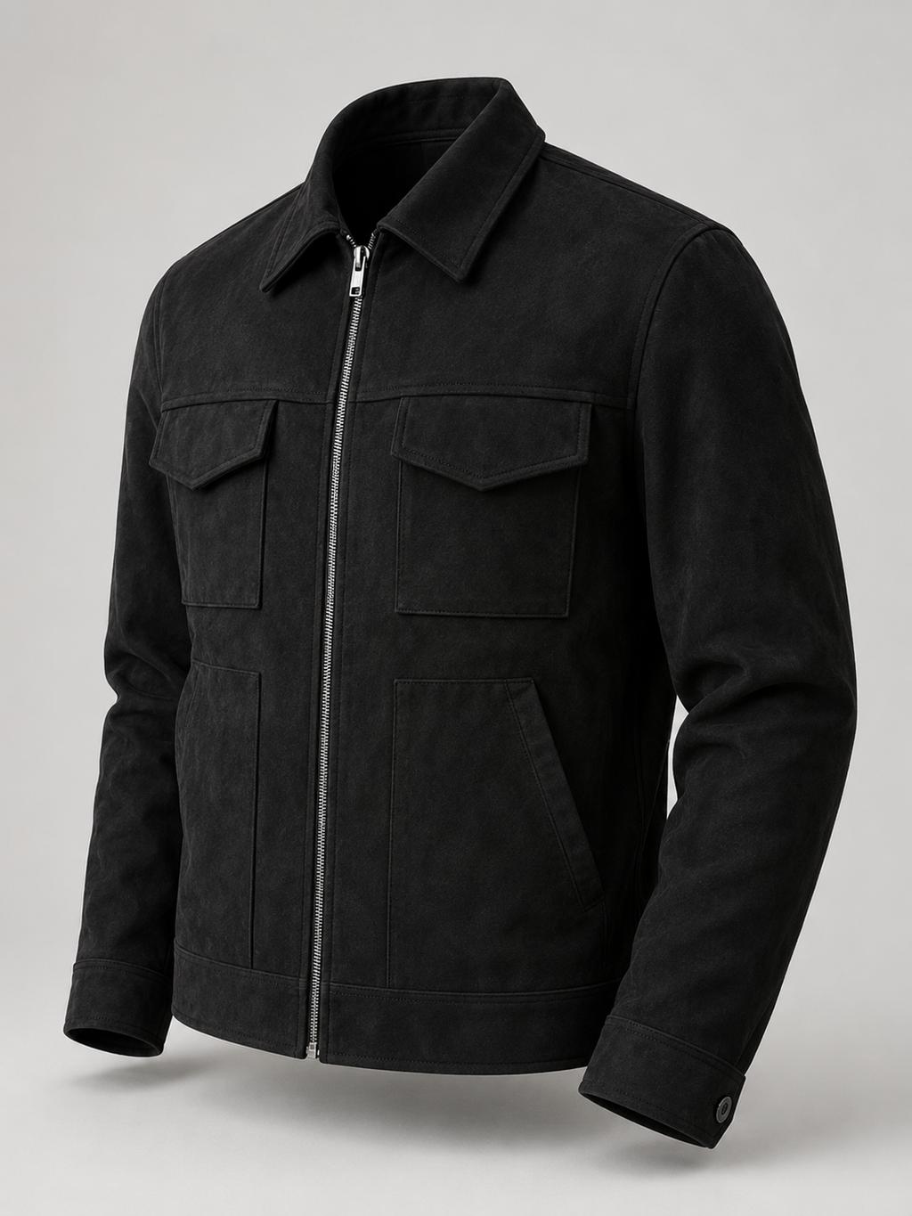 Men's Western-inspired full-zip jacket