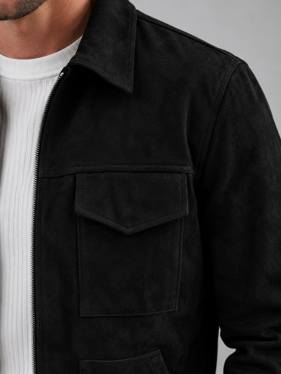 Men's Western-inspired full-zip jacket