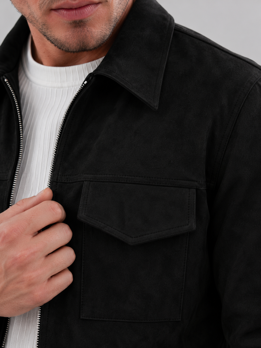 Men's Western-inspired full-zip jacket