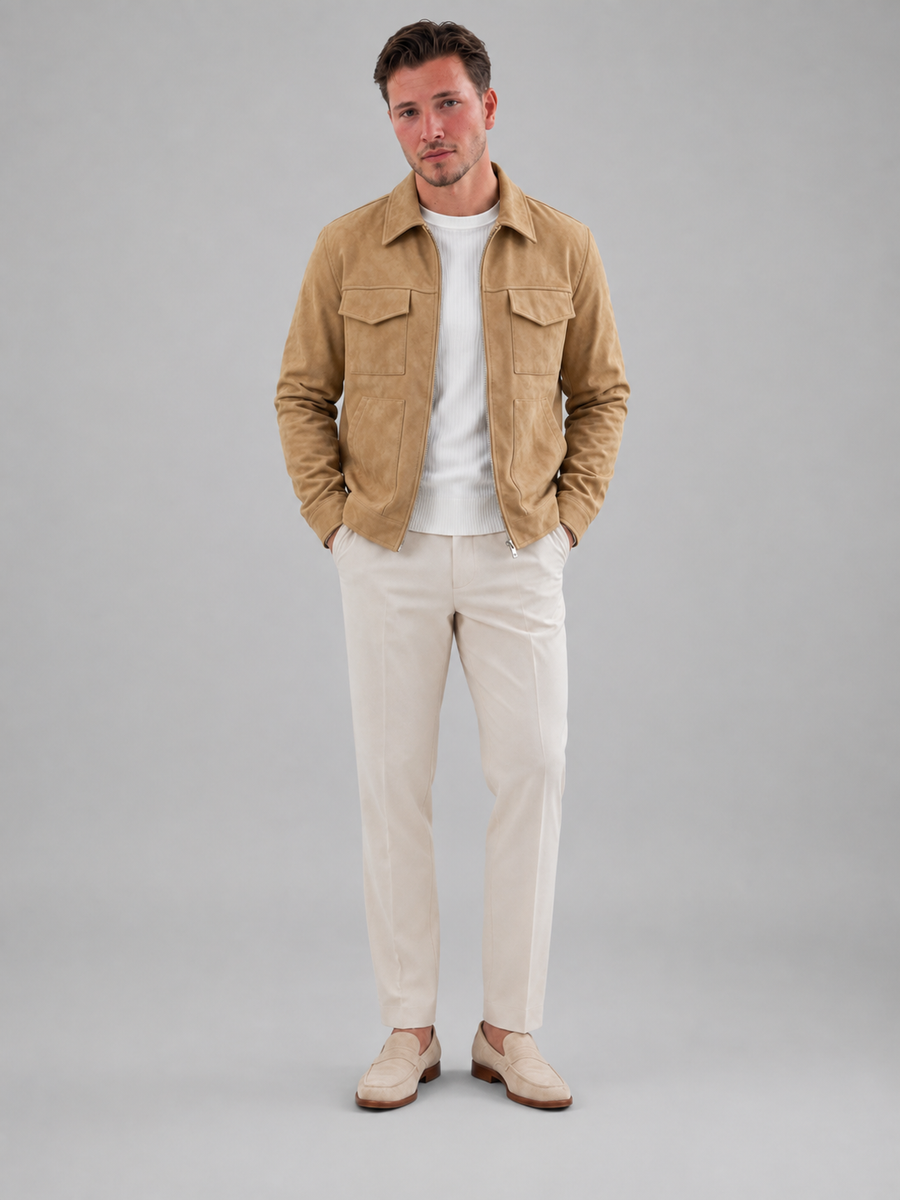 Men's Western-inspired full-zip jacket