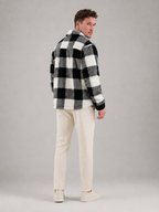 Men's check teddy fleece overshirt