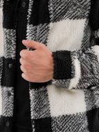 Men's check teddy fleece overshirt