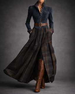 Fouziha | Elegant belt dress