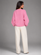 Women's chunky knit crew neck jumper