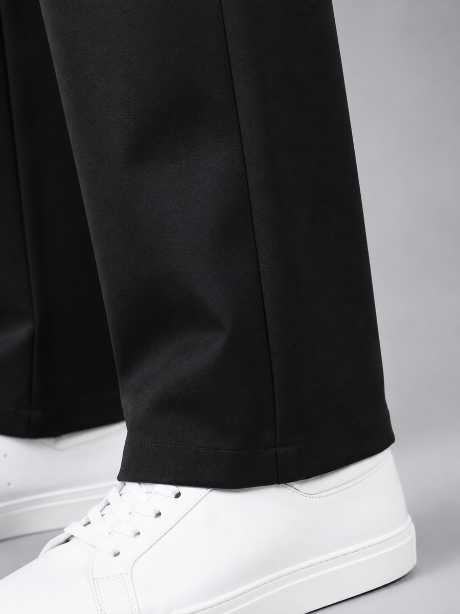Men's wrinkle-resistant straight leg formal trousers