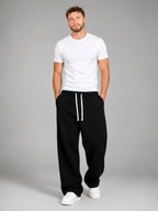 Men's relaxed fit straight leg drawstring joggers