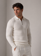 Men's Ribbed Quarter-Zip Jumper | Eamon