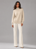 Women's oversized high neck jumper