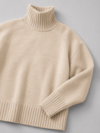 Women's oversized high neck jumper