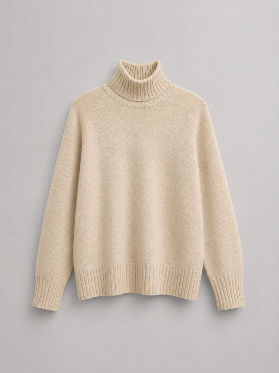 Women's oversized high neck jumper