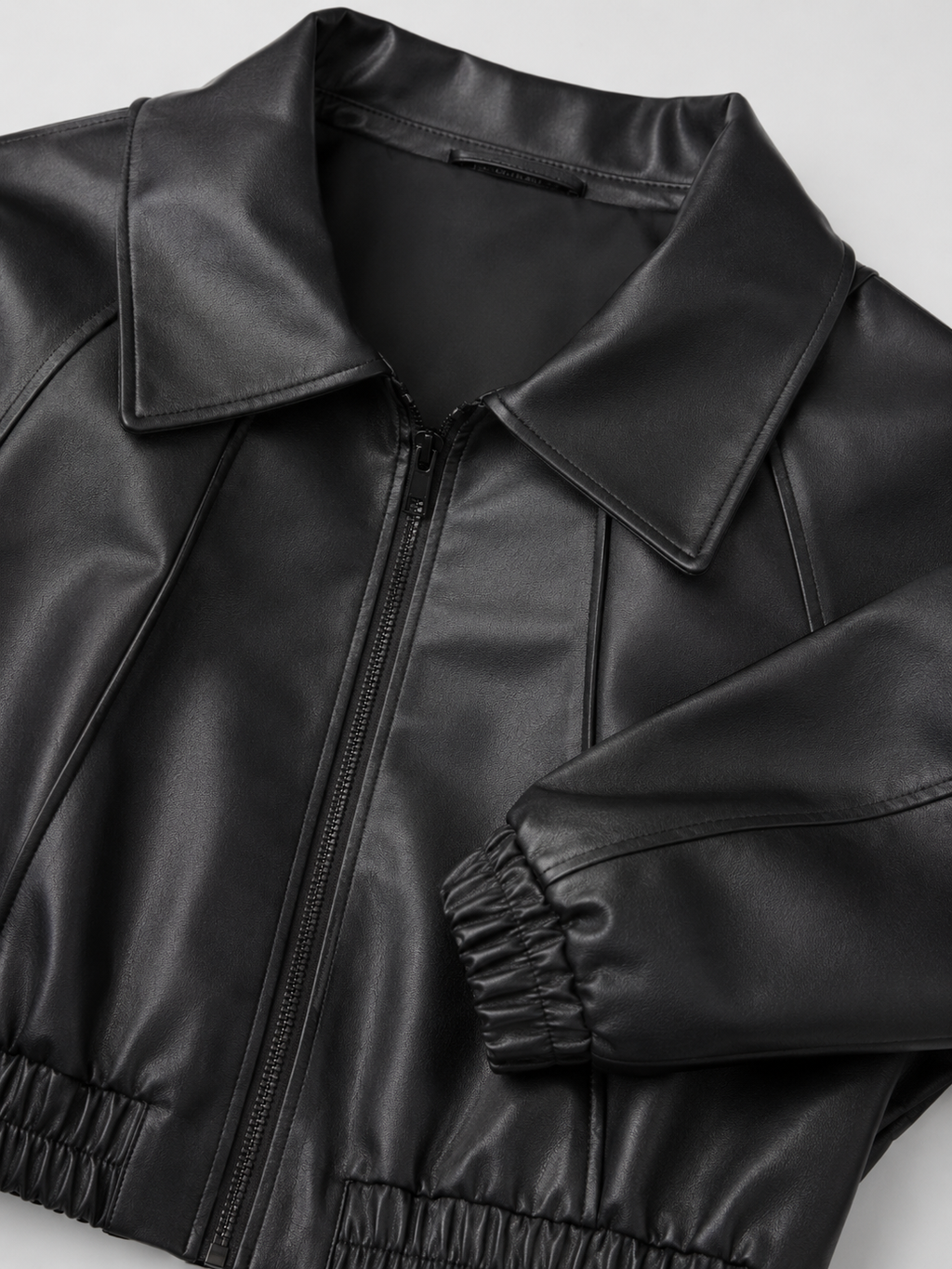 Women's cropped biker jacket