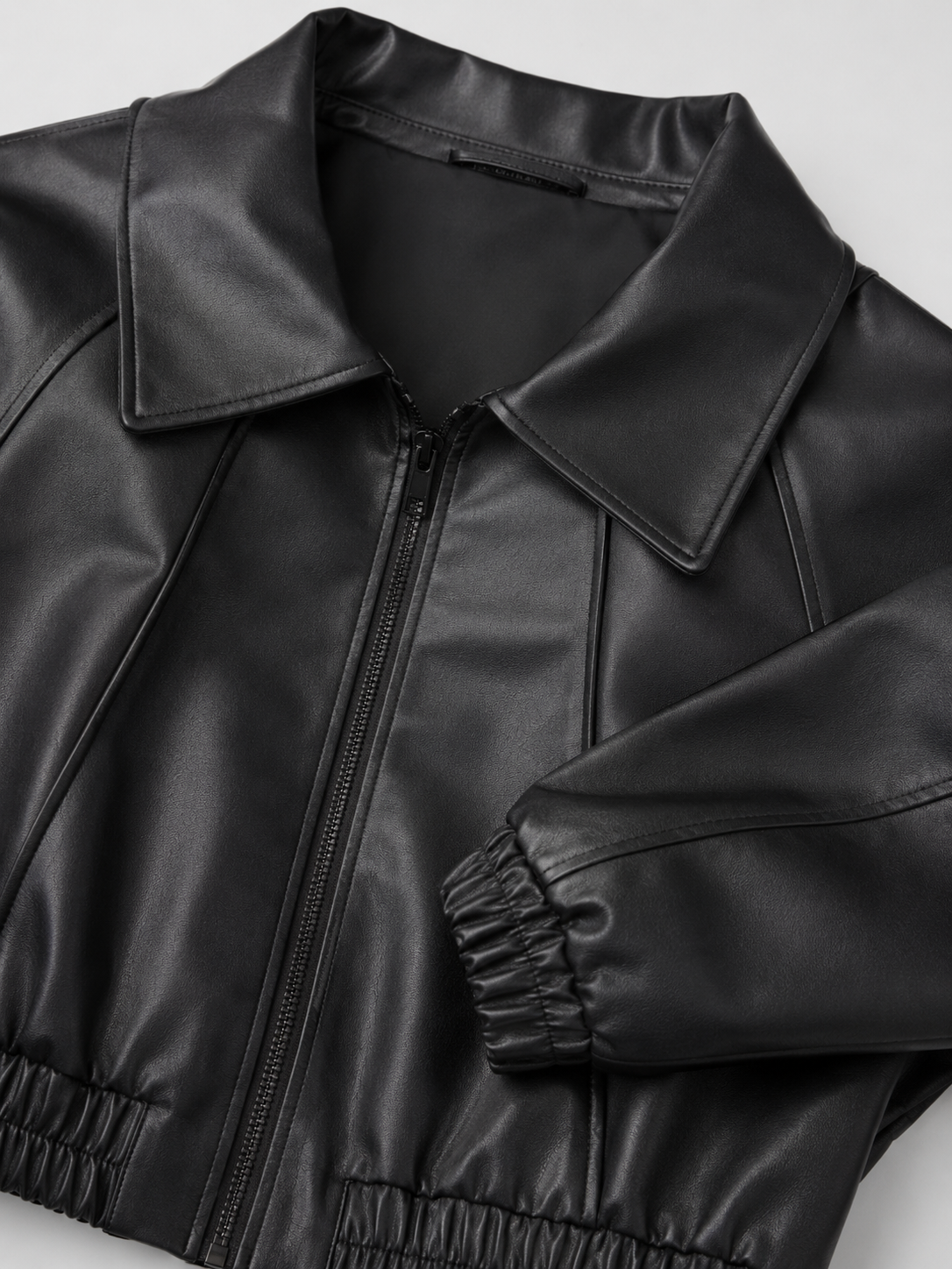 Women's cropped biker jacket