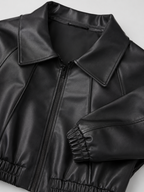 Women's cropped biker jacket