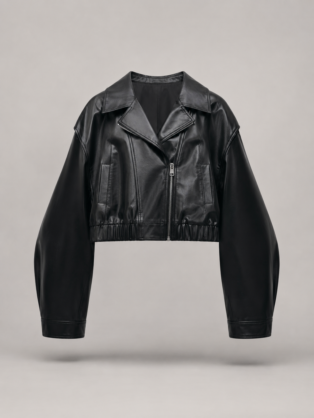 Women's cropped biker jacket
