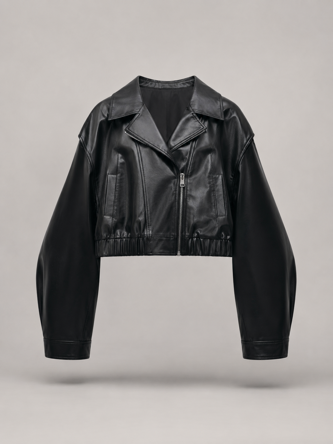 Women's cropped biker jacket