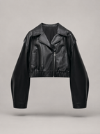 Women's cropped biker jacket