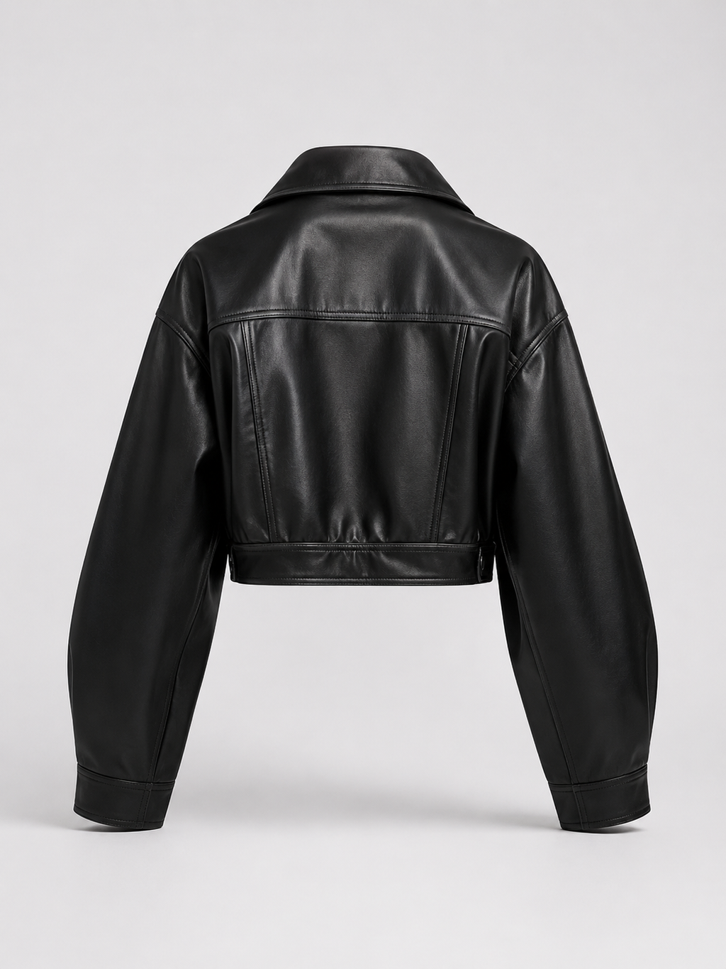 Women's cropped biker jacket