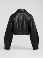 Women's cropped biker jacket
