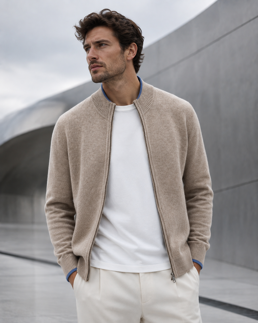 Men's Merino Wool Zip Jumper | Kingston