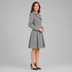 Women's double-breasted flared winter coat