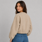 Women's lightweight zip-up bomber jacket