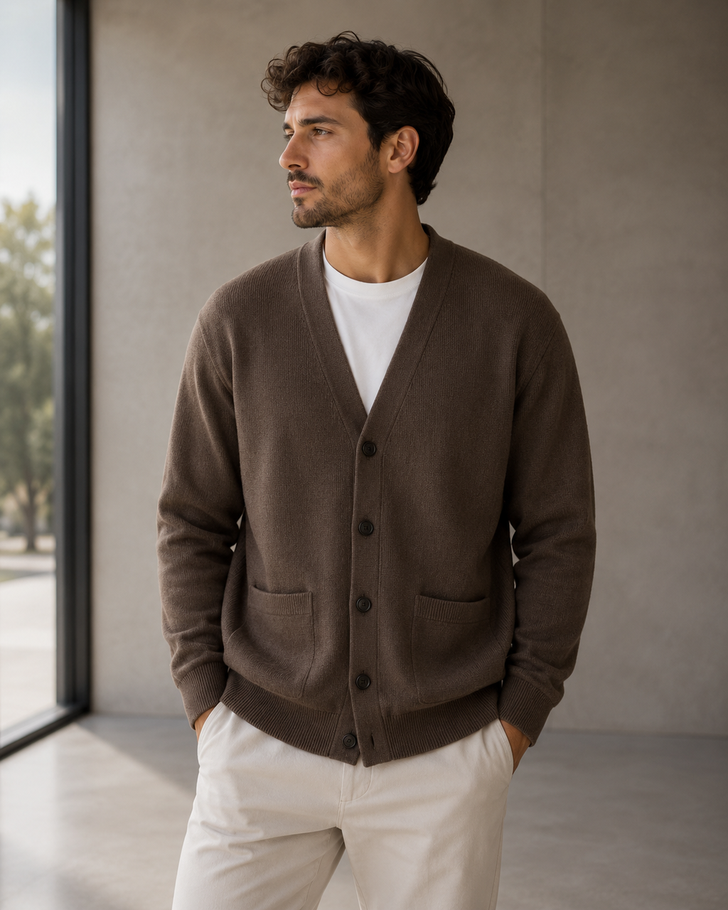 Men's Button-Front Cardigan | Bayrue