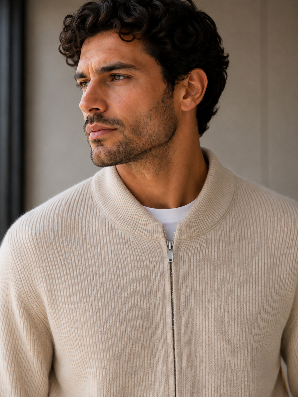 Men's Full-Zip Wool Jumper | Regal