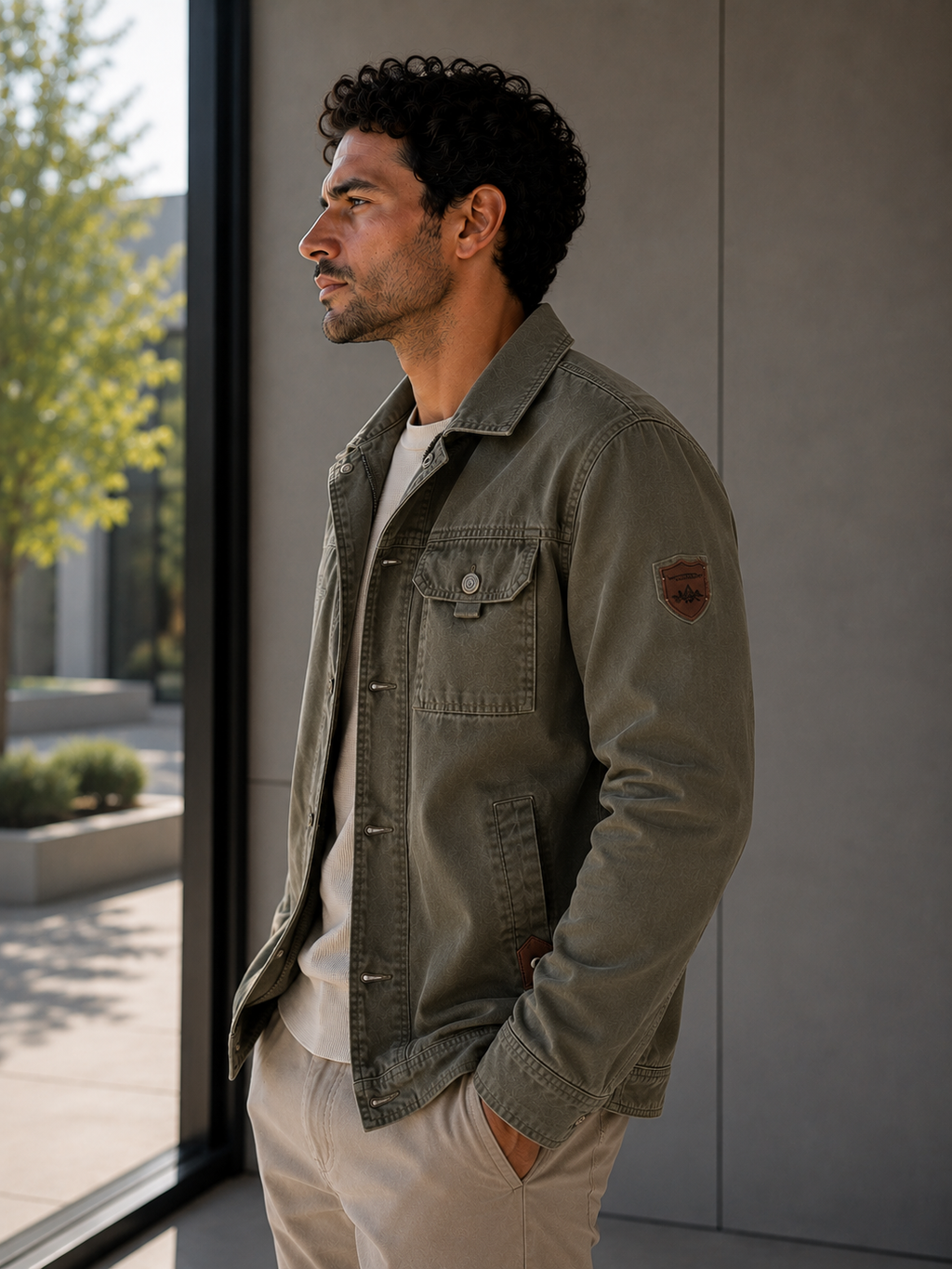 Men's Utility Jacket | Bordeaux