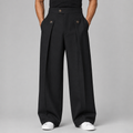 Men's wide-leg trousers with front pleats