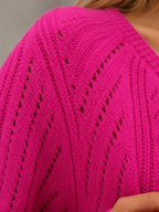 Women's off-shoulder cable knit jumper
