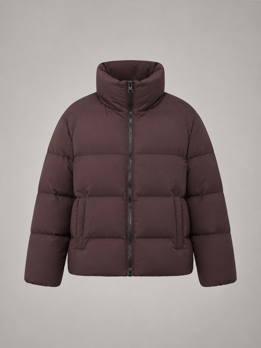 Women's belted puffer jacket