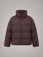 Women's belted puffer jacket