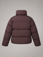 Women's belted puffer jacket
