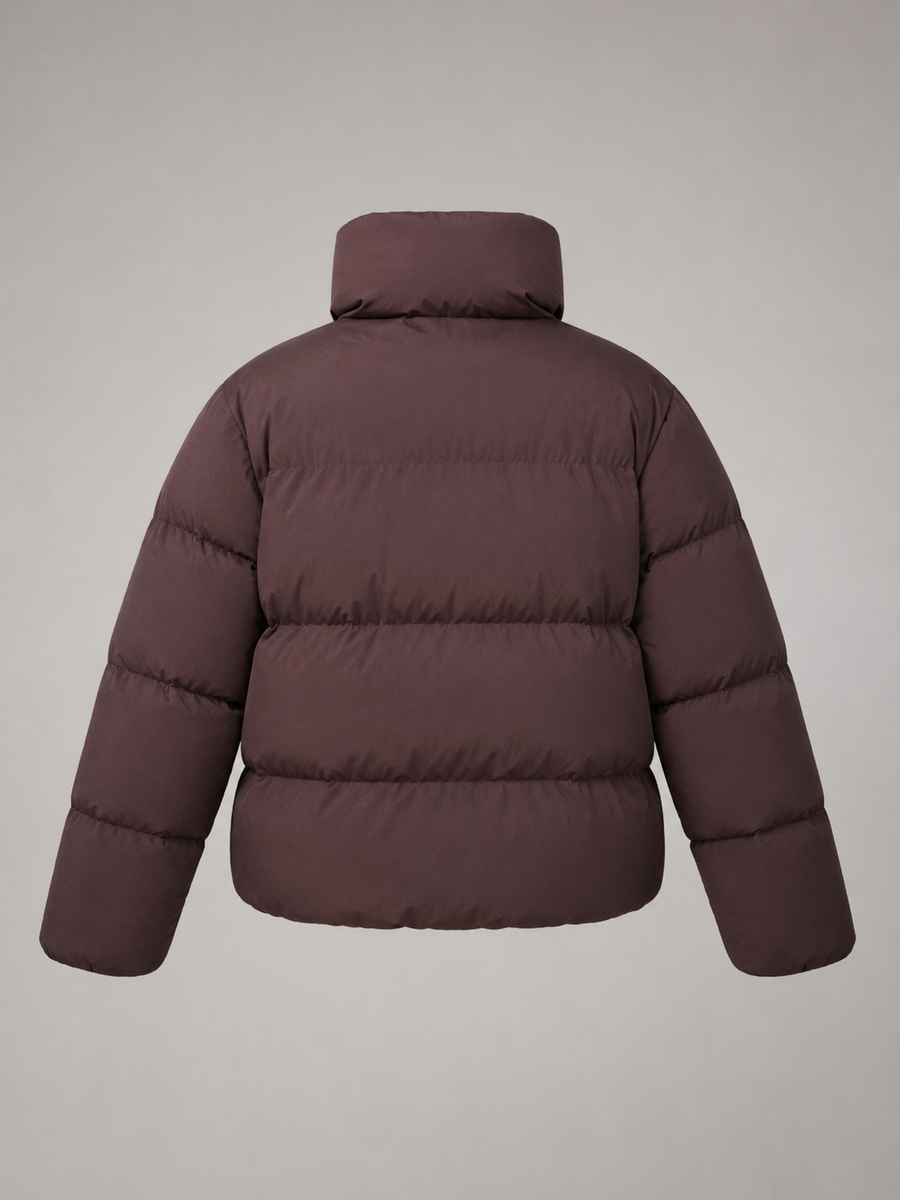 Women's belted puffer jacket