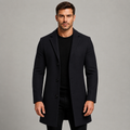 Men's tailored single-breasted overcoat