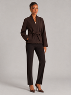 Women's belted wrap jacket