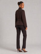 Women's belted wrap jacket