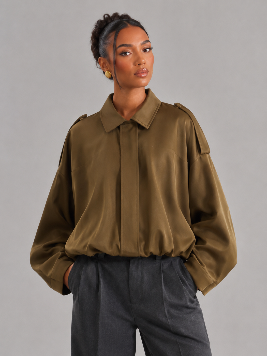 Women's oversized utility jacket