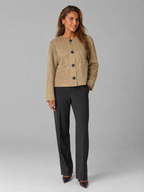 Women's cropped jacket with patch pockets