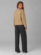 Women's cropped jacket with patch pockets