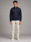 Men's quilted hybrid full-zip jacket
