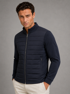 Men's quilted hybrid full-zip jacket