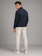 Men's quilted hybrid full-zip jacket