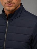 Men's quilted hybrid full-zip jacket